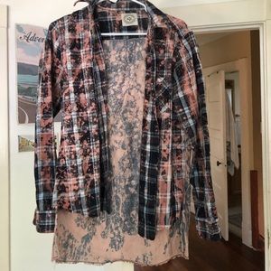 Bleach splatter flannel